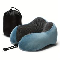 Almohada De Memoria Espuma U Para El Cuello Suave Para Viaje Y Cervical Almohada De Avión Almohada De Descanso Para La Cama - details 1