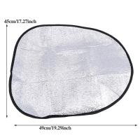 Cubierta De Rueda Del Volante De Coche 45x50cm Protección Solar De Doble Gruesura Anti-UV Y Anti-Calefacción Cobertor Parasol De Calidad Superior Plateado - details 0