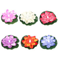 Lanternas Flotantes De Loto Impermeables Decorativas Para Piscina Luz LED Operada Por Batería Vela De Loto Para Bendición - details 13