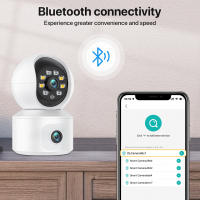 Cámara IP WiFi 6MP Con Lente Dual Pantalla Dual Monitor De Bebé Seguridad Doméstica Cámara PTZ Tracking Automático CCTV iCsee Blanco - details 8