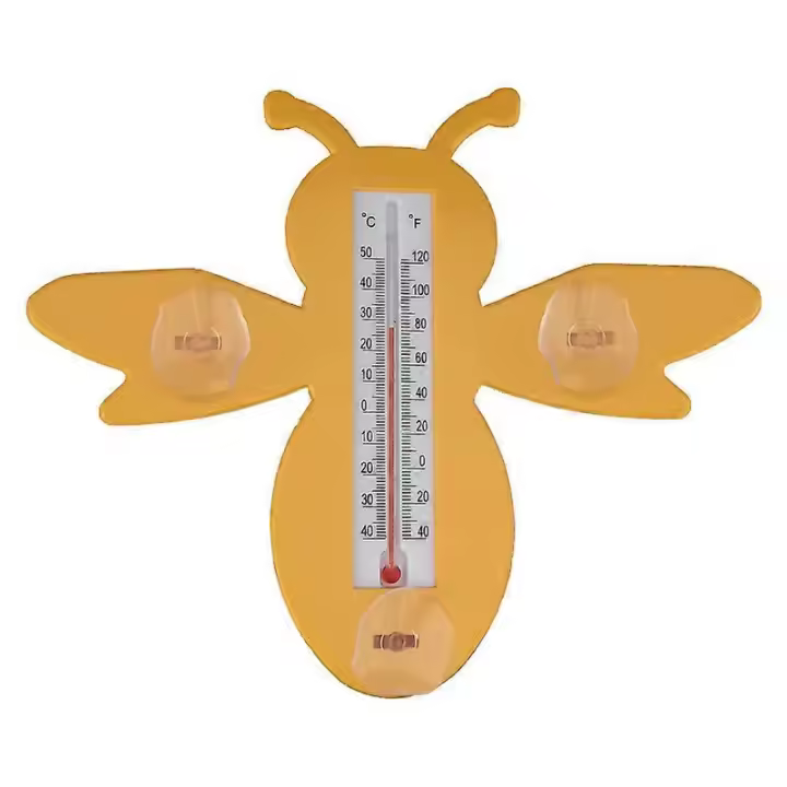 Bee Thermometer Measure Indoor Outdoor Plastic Cute Sucker Thermometer - 1