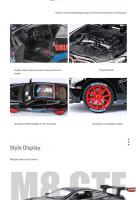 Modelo De Coche BMW M8 De Aleación 1:32 Con Sonido Y Luz Vehículo De Retroceso Para Decoración Juguete Educativo Para Niños - details 9