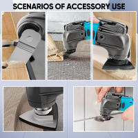 Herramienta Oscilante Profesional 18V Sin Escobillas｜Corte/Lijado/Raspado de Precisión｜Compatibilidad Batería Makita｜Kit 20 Accesorios + Maletín - details 8