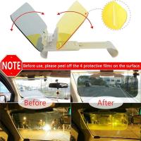 Visera De Coche 2 En 1 Espejo Rotativo HD Anti Luz Solar Anti UV Y Deslumbramiento Protección Diurna Y Nocturna Para Conducción - details 3