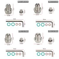 Kit De Reparación De Hilo De Tapa De Aceite Oversize Piggyback Auto Taponador De Aceite M12.1x1.25/1.5/1.75 M14.1 M16.1 M18.1x 15mm Material De Acero Inoxidable - details 2