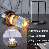 Lámpara De Mesa LED Recargable Portátil Luz Nocturna Táctil Para Escritorio Decoración De Habitación Regalo De Navidad Luz De Ambiente Para La Cama - details 2