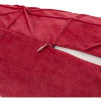 Cubierta De Cojín De Terciopelo 18x18 Pulgadas En Rojo Estilo Americano Para Sofá Decorativo Con Cuadrícula Chequera Removible Y Lavable - details 3
