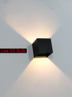 Lámpara De Pared LED Con Bombilla G9 IP65 Impermeable Para Iluminación Interior Y Exterior Decorativa En Aluminio AC220V Negro Y Blanco - details 0