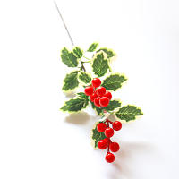 Rama De Guirnalda Navideña Artificial De 45cm Con Bayas Y Hojas Verdes De Seda Decoración Para Bodas Y Fiestas Navideñas - details 6