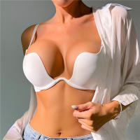 Sujetador De Push up Para Mujer Sin Espalda Estilo Sexy Recogedor Invisibles Sin Costuras De Corte Profundo Bragas De Boda Lencería Transparente Sin Aros - details 20