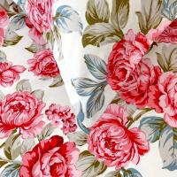 Sábana Plana De Cama Doble Con Estampado De Flor Roja Sábana Superior De Poliéster 100% Para Cama Individual/Reina/King - details 5