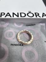PANDORA Signature Anillo en 2 tonos con logotipo y enpasa pavé, Viene con Caja original. (Midas on mano antes de realizar un pedidó) - details 2