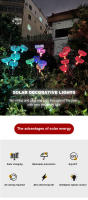 2PCS Luz Decorativa Solar De Jardín RGB Jirafa De Gel Luz De Paisaje Exterior Para Jardín Cepillo De Fibra Óptica De Gradiente - details 0