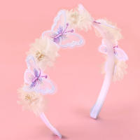 1pc Diadema Para Niñas Con Decoración De Flor Accesorios Para El Cabello Para Mujeres Diadema Multifuncional De Poliéster Para Exterior O Interior - details 4
