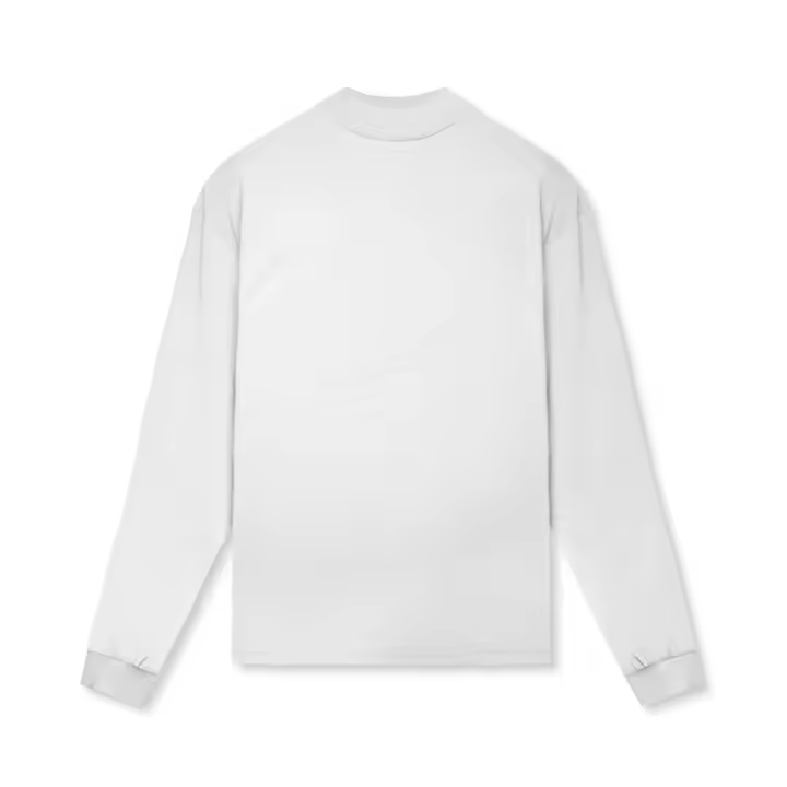 Camiseta De Manga Larga Para Hombre Sobredimensionada Cuello Alto Deportiva Algodón Suéter De Gimnasio Estilo Casual - 1