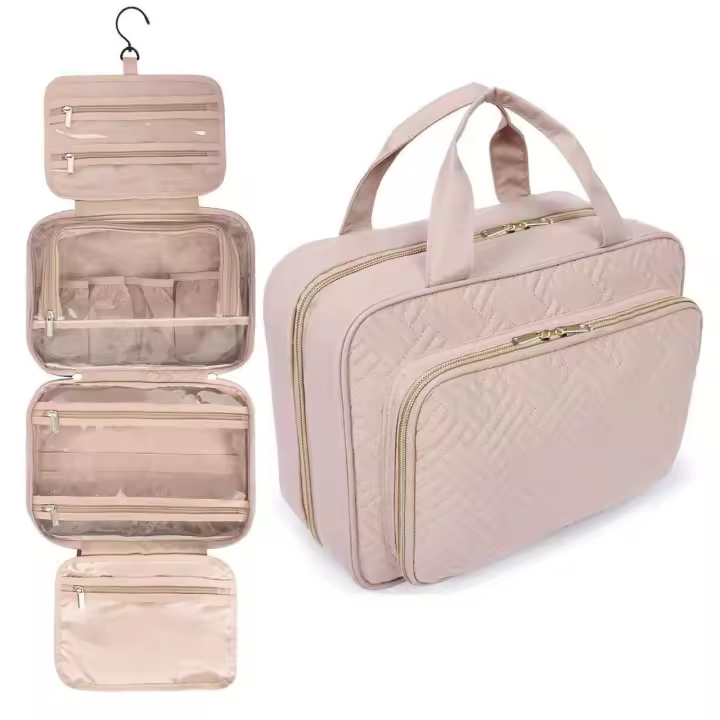 Bolsa de ASEO de gran tamaño para Mujer, Organizador de artículos Esenciales de viaje, estuches de maquillaje - 1