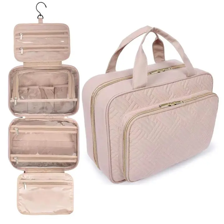Bolsa de ASEO de gran tamaño para Mujer, Organizador de artículos Esenciales de viaje, estuches de maquillaje - 1