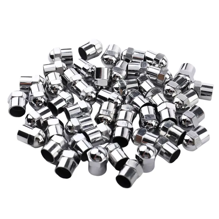 50Pcs Cubiertas De Válvula De Neumático Para Coche Universal Plástico Cromado Airtight Accesorios Para Ruedas Y Neumáticos - 1
