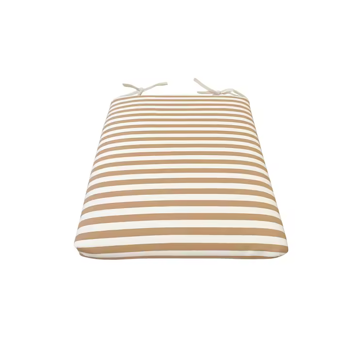 Asiento acolchado para silla desenfundable y lavable. Modelo rayas (marrón o gris) 40cm/45cm/50cm.  Fabricado en España - 1