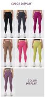Leggings De Color Sólido Para Mujer Pantalones Deportivos De Entrenamiento Algodón Hipoalergénico Transpirables Secado Rápido Elevadores De Caderas Para Yoga Y Ciclismo - details 0