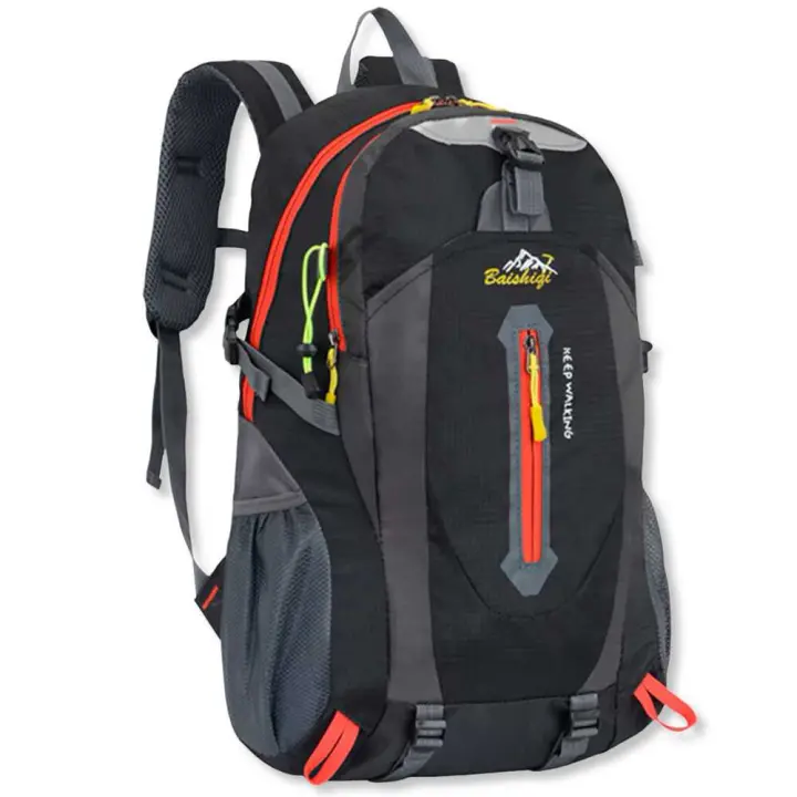 Mochila Impermeable 30 L Negra con 6 Múltiples Bolsillos - 1