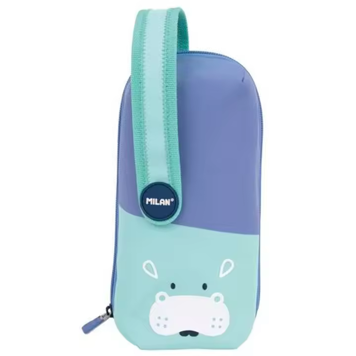 Milan Portatodo Kit 4 Estuches Con Contenido Serie Especial Fun Animals Azul - 1