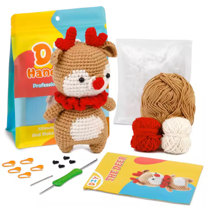Kit De Inicio Para Crochet Fenrry Con Bolas De Hilo Patrón De Ciervo Herramientas Y Accesorios Para Tejido Manual - 1