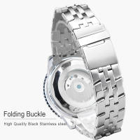 Reloj Mecánico Automático Para Hombre Jaragar Con Dial Azul Y Exhibición Del Día Correa De Acero Inoxidable Deportivo Militar - details 8