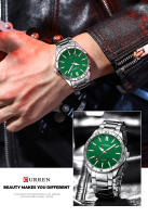 Reloj De Pulsera De Moda Para Hombre CURREN Ultrafino De Acero Inoxidable Resistente Al Agua Con Dial Luminoso Y Cierre De Pulsera - details 10