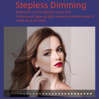 Espejo De Maquillaje LED Con Luz De Encendido Libre Iluminación Tridimensional Blanca Para Mesa De Vestir Rotativa Táctil - details 11