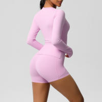 SSITO Traje Deportivo de Yoga para Mujer, 2 UDS., entrenamiento, ajuste Seco, transpirable, Top Deportivo de Alta elasticidad, pantalones de Yoga de Belte Alta para Mujer - details 42