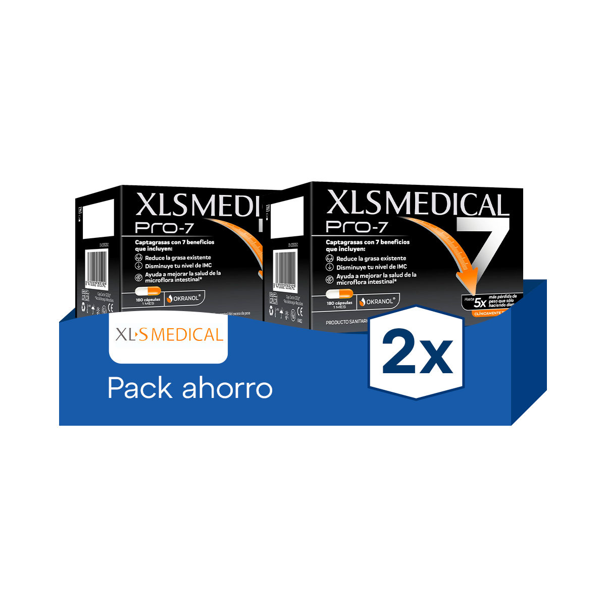 XLS Medical Pro7 Pack 2 meses de tratamiento (180 comprimidos x2)