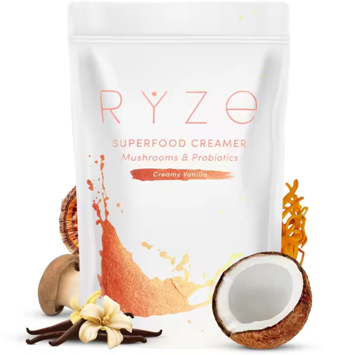 Cacao caliente con hongos | Ayuda para dormir con melatonina | Cacao en polvo cetogénico con hongos para dormir | Melatonina, reishi, glicina, cacao, L-teanina, achicoria | Conciliar el sueño, permanecer dormido - 1