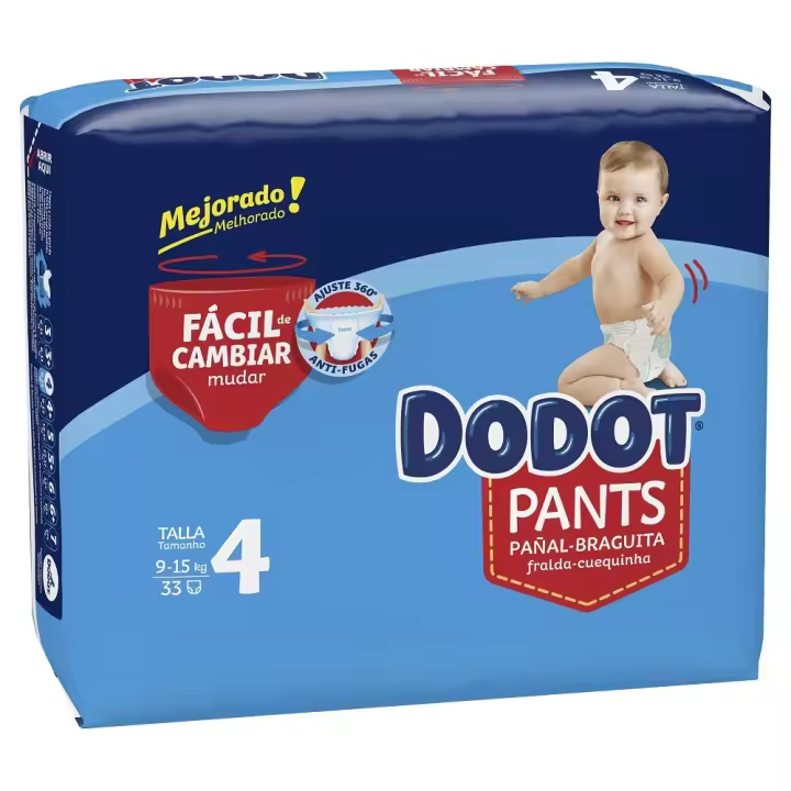 DODOT Pants Talla 4 (9-15 Kg) 33 unidades ✅ Entrega 24/72h - 1