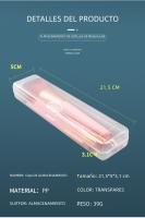 Caja De Organización Para Maquillaje Portátil Transparente Con Cubierta Estuche Para Pinceles De Cejas Y Cuchillas Utensilios De Mesa Y Cuchillos Herramienta De Belleza - details 2