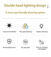 Lámpara De Escritorio LED Táctil Recargable Con Soporte Para Lápiz Y Plegable Luz Nocturna Para Dormitorio Estudio Lectura - details 0
