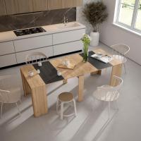 Skraut Home - Mesa Consola Extensible - Mesa Auxiliar - S III - Práctica y Versátil - Estilo Moderno - Fácil Montaje - 2 longitudes 58/222x90x77cm y 58/262x90x77cm - details 0