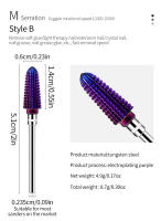 Brocas De Carburo De Titanio Conica Para Uñas 1/4pcs Color Morado pro 3/32 Pulgadas Taladro Para Manicura Eliminador De Polvo De Uñas - details 6