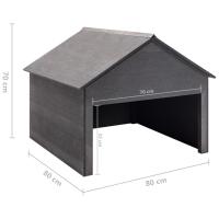 vidaXL Cobertizo para cortacésped WPC gris 80x80x70 cm - details 5