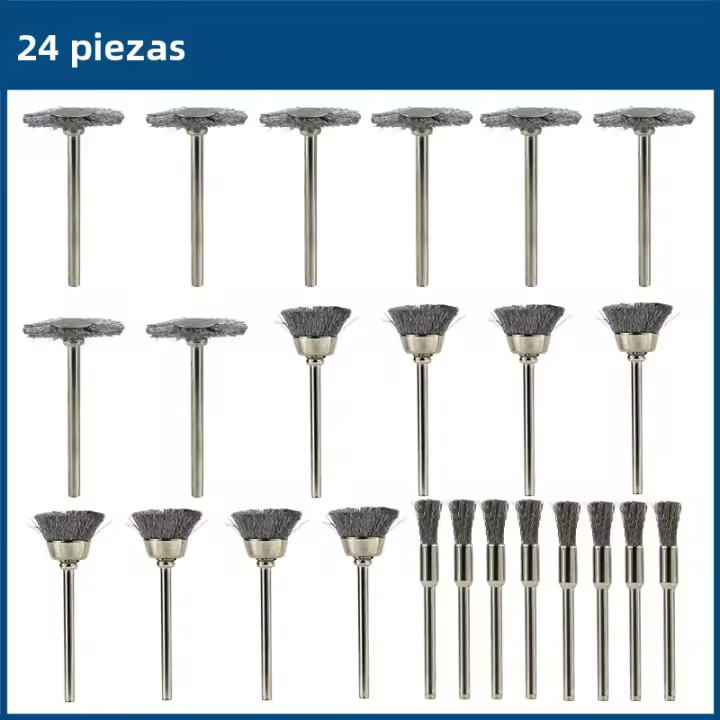 XCAN Discos De Cepillo De Acero Para Pulir 24 Piezas Eliminación De Oxígeno Para Herramienta Rotativa Dremel Conjunto De Cepillos De Metal - 1
