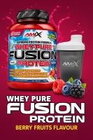 Proteína Whey Fusion Amix Nutrition 1 Kg - Sabor Frutas del Bosque + SHAKER REGALO - details 1