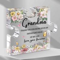 Placa De Regalo Para Abuela De Nieta E Hijo 3.9 Pulgadas Regalo De Día De La Madre Para Madre Y Abuela Cumpleaños Figura De Miniaturas De Plástico - details 0