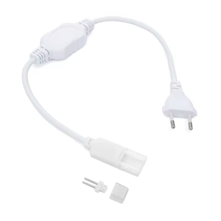 Ledkia Cable Rectificador para Tira LED 220V AC SMD2835 IP65 Ancho 12mm Monocolor Blanco - 1