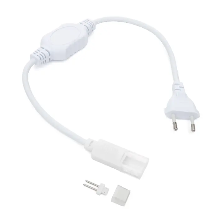 Ledkia Cable Rectificador para Tira LED 220V AC SMD2835 IP65 Ancho 12mm Monocolor Blanco - 1