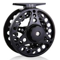 Carrete De Pesca Al Fly Sougayilang CNC Machined Aluminio Cuerpo Acero Inoxidable Eje Principal Knob Antideslizante 5/6 Pesca - details 0