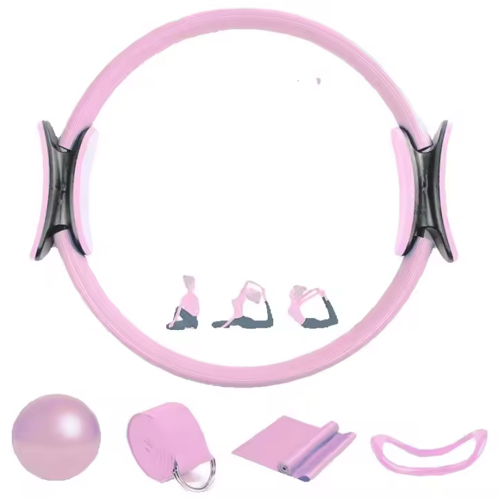 Magic Circle Pilates Equipo para el entrenamiento en el hogar Fitness Kit 5 Piezas Pilates Ring Set 14 "Yoga Fitness - 1
