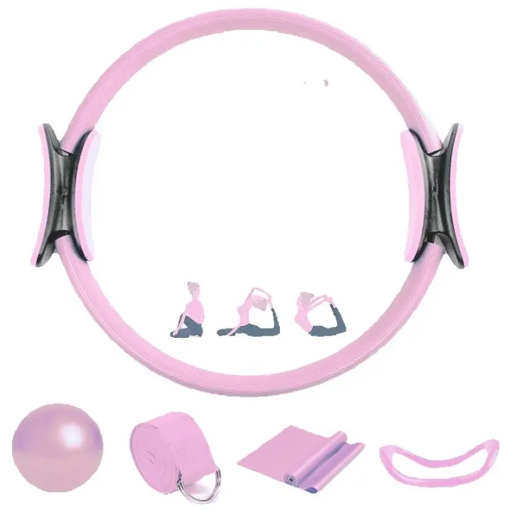 Magic Circle Pilates Equipo para el entrenamiento en el hogar Fitness Kit 5 Piezas Pilates Ring Set 14 "Yoga Fitness - 1