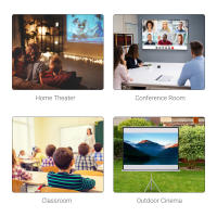 HOMCOM Pantalla para Proyector Plegable Manual 84” Pulgadas Pantalla de Proyección Formato 4:3 con Altura Ajustable Cine en Casa Presentaciones Películas 171x131 cm Blanco - details 5