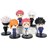 Jujutsu Kaisen 6Pcs/set Figuras De Acción Anime Gojo Satoru Yuji Itadori Muñecos Juguetes Modelo Fushiguro Para Coleccionistas Y Fans - details 0