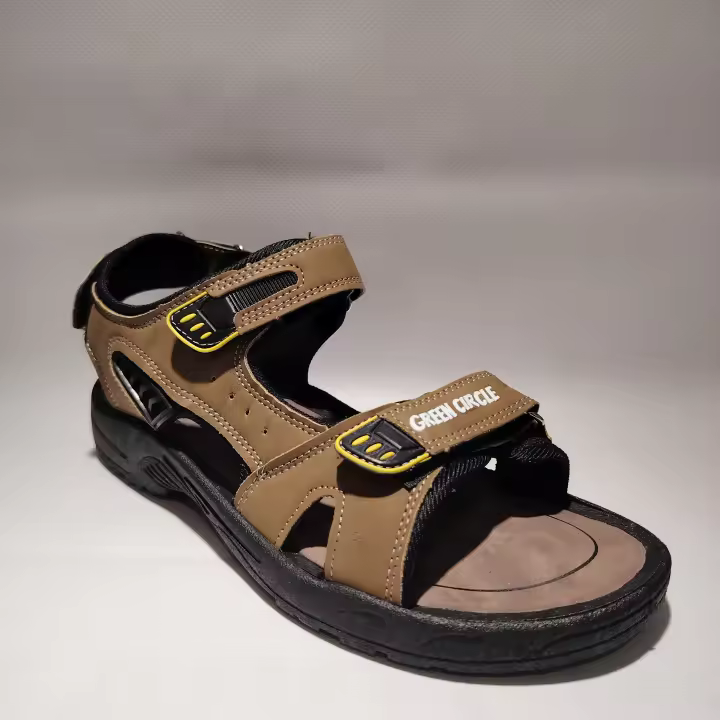 Sandalias Hombre Green+Circle Sima. Camel. Suela de caucho antideslizante - 1